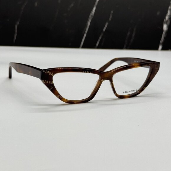 NEW BALENCIAGA BB0128O 002 CAT EYE HAVANA WOMEN EYEGLASSES BALENCIAGA - Picture 4 of 10